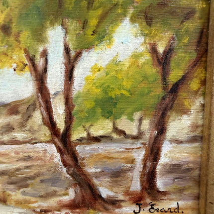 Authentic Seascape Oil Painting "Coastal Trees" Timeless Small Artwork Holland Art Shop