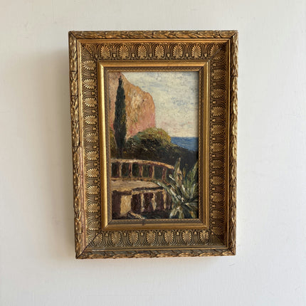 Vintage Seascape Oil Painting "Ornate Frame" Refined Small Artwork Holland Art Shop