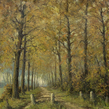 Timeless Landscape Oil Painting "Tree Alley" Detailed Artwork Holland Art Shop