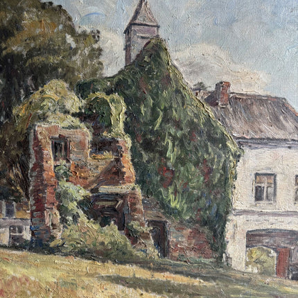 Refined Scenery Oil Painting "Overgrown Ruin" Authentic Large Art Holland Art Shop