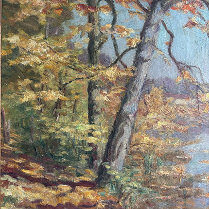 Refined Landscape Oil Painting "Autumn Tree" Detailed Artwork Holland Art Shop