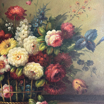 Refined Floral Still Life Oil Painting "Flower Basket" Timeless Art Holland Art Shop