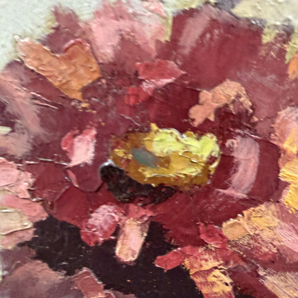 Timeless Floral Still Life Oil Painting "Pink Flowers" Handcrafted Large Art Holland Art Shop