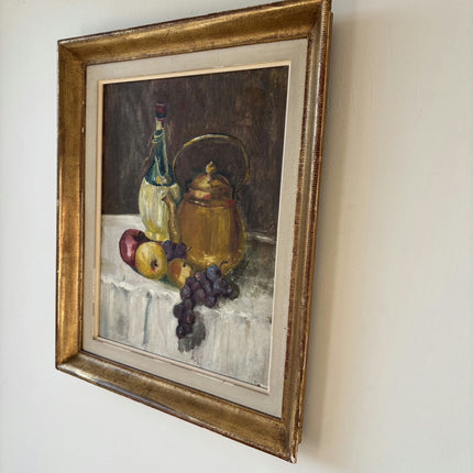 Vintage Still Life "Brass Kettle" Handcrafted Artwork Holland Art Shop