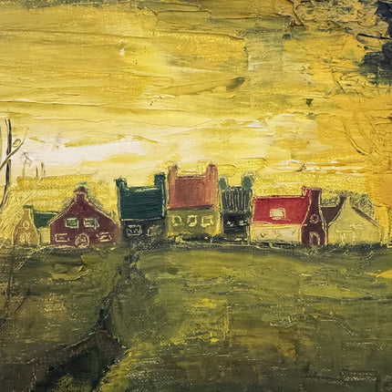 Timeless Landscape Oil Painting "Yellow Field" Elegant Belgian Art Holland Art Shop