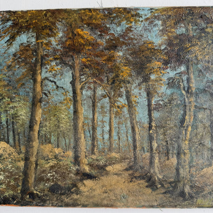 Handcrafted Landscape Oil Painting "Tall Trees" Classic Small Art Holland Art Shop