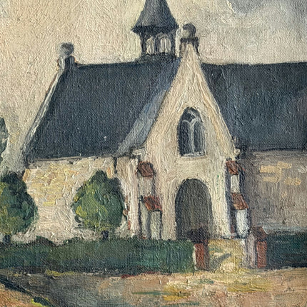 Timeless Landscape Oil Painting "Village Church" Refined Art Holland Art Shop