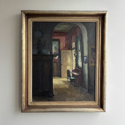 Detailed Interior Oil Painting "Arched Doorway" Handcrafted Artwork Holland Art Shop