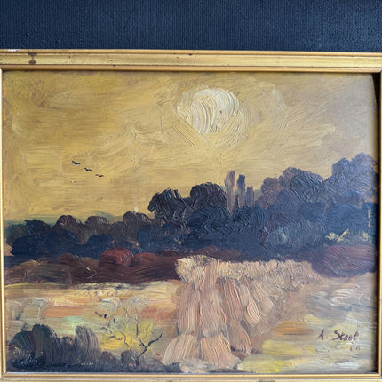 Rustic Landscape Oil Painting "Framed Painting" Original Art Holland Art Shop