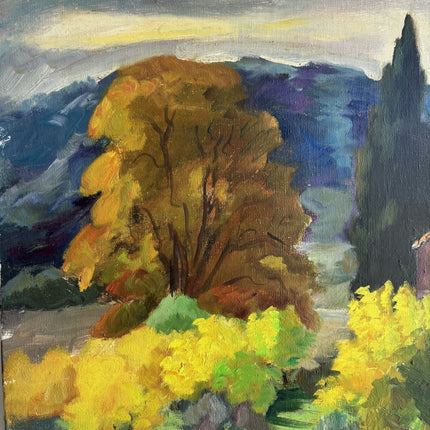 Elegant Scenery Oil Painting "Cypress Tree" Expressive Art Holland Art Shop