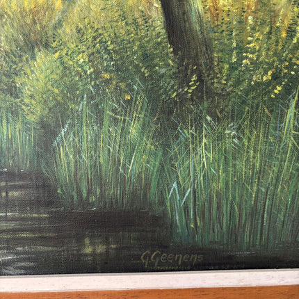Original Landscape Oil Painting "Watermill Wheel" Traditional Artwork Holland Art Shop