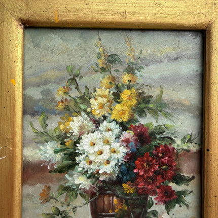 Detailed Floral Still Life Oil Painting "Flower Vase" Traditional Small Artwork Holland Art Shop