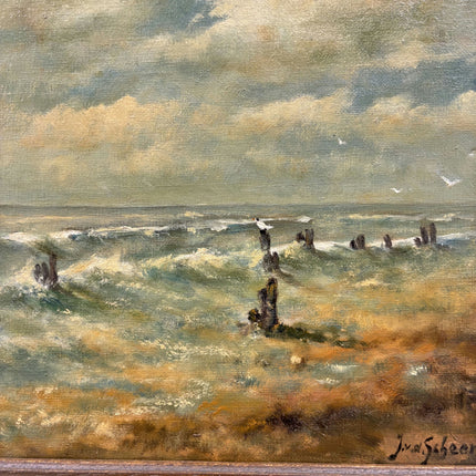 Detailed Seascape Oil Painting "Stormy Sea" Timeless French Artwork Holland Art Shop
