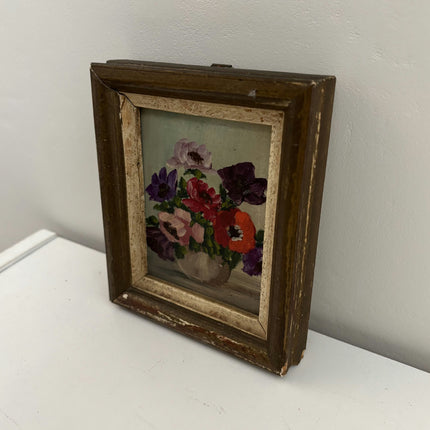 Expressive Flowery Still Life Oil Painting "Flower Bouquet" Small Artwork Holland Art Shop