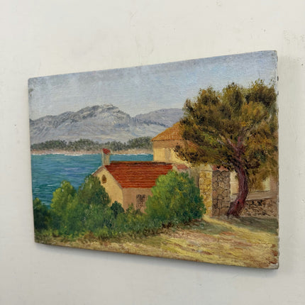 Timeless Landscape Oil Painting "Red Roof" Detailed Small Artwork Holland Art Shop