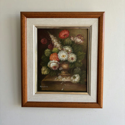Refined Floral Still Life Oil Painting "Flower Bouquet" Detailed Small Art Holland Art Shop