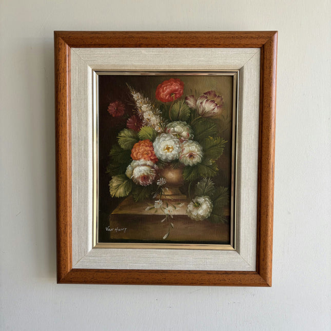 Refined Floral Still Life Oil Painting "Flower Bouquet" Detailed Small Art Holland Art Shop