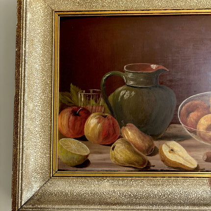 Elegant Still Life Oil Painting "Fruit Bowl" Rustic Belgique Art Holland Art Shop