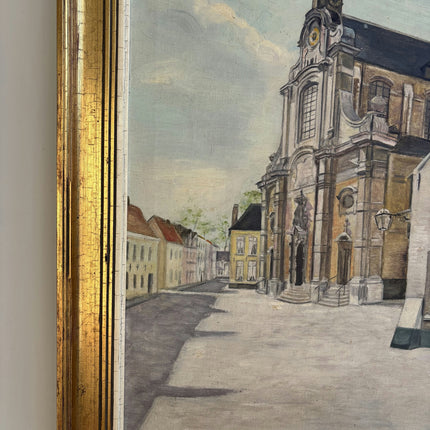 Classic Cityscape Oil Painting "Town Church" Traditional Art Holland Art Shop