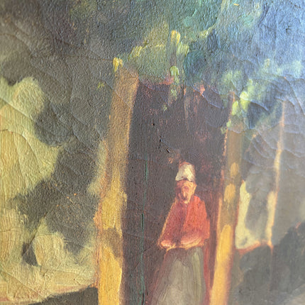 Timeless Farm Oil Painting "Woman Standing" Handcrafted Art Holland Art Shop