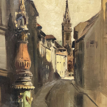 Original Still Life Oil Painting "Street Fountain" Refined Artwork Holland Art Shop