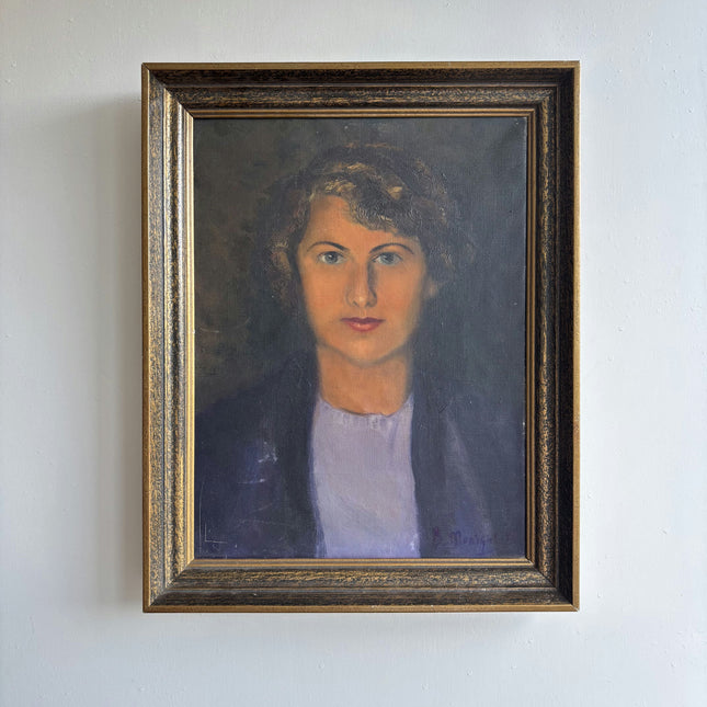 Traditional Portrait Oil Painting "Womans Face" Vintage Art Holland Art Shop