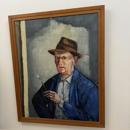 Expressive Portrait Oil Painting "Seated Man" Original Large Art Holland Art Shop
