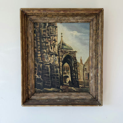 Original Cityscape Oil Painting "Stone Gateway" Classic Art Holland Art Shop