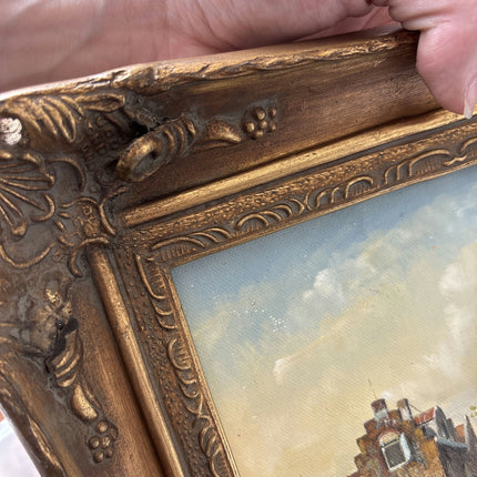 Elegant Winter Landscape Oil Painting "Gilded Frame" Expressive Dutch  Art Holland Art Shop