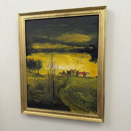 Timeless Landscape Oil Painting "Yellow Field" Elegant Belgian Art Holland Art Shop