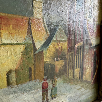 Timeless Cityscape Oil Painting "Gilded Frame" Vintage Artwork Holland Art Shop