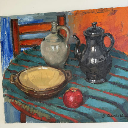 Original Still Life Oil Painting "Red Apple" Elegant Artwork Holland Art Shop