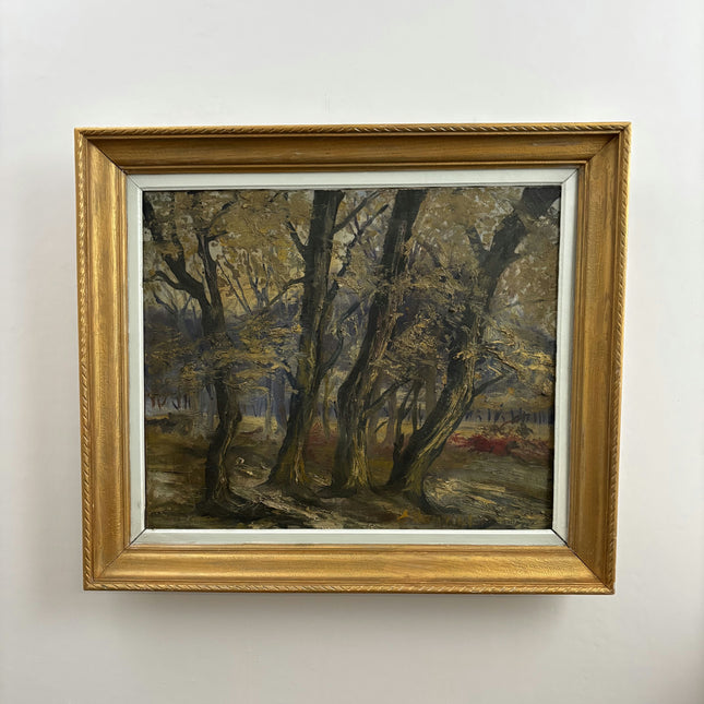 Timeless Landscape Oil Painting "Gnarled Trees" Handcrafted Large Art Holland Art Shop