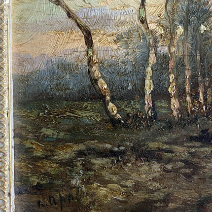 Classic Dutch Forest Landscape with Horsedrawn Carriage Fall Themed Oil Painting - HollandArtShop