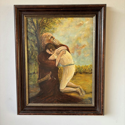 Classic "Embracing Figures" Wonderful Medium Artwork - HollandArtShop
