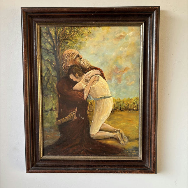 Classic "Embracing Figures" Wonderful Medium Artwork - HollandArtShop