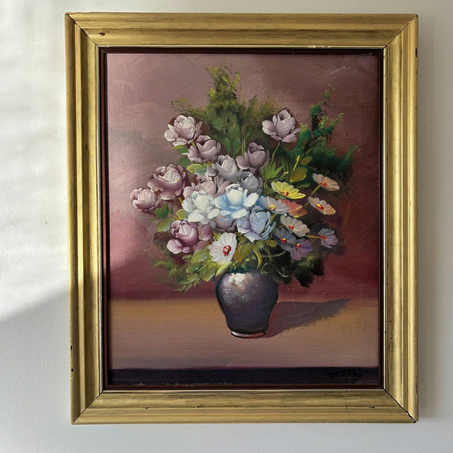 Classic Floral Still Life Oil Painting "Floral Arrangement" Medium Artwork - HollandArtShop