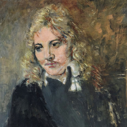 Classic 'Male Portrait' Mid 20th Century Man Portraiture Framed Oil Painting - HollandArtShop