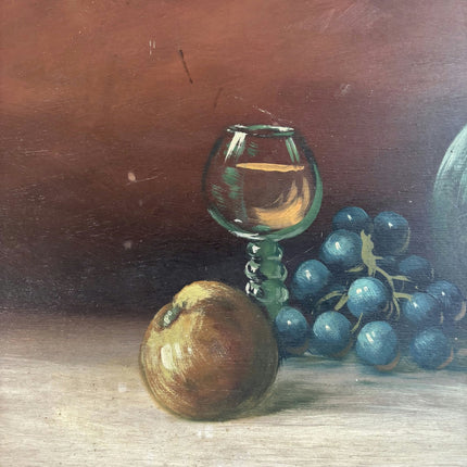 Classic Oil Painting Still Life "Glass Decanter" Figurative Large Artwork - HollandArtShop