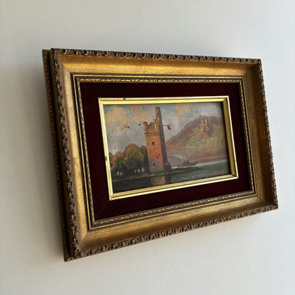 Expressive Landscape Oil Painting "Gilded Frame" Classic Small Art Holland Art Shop