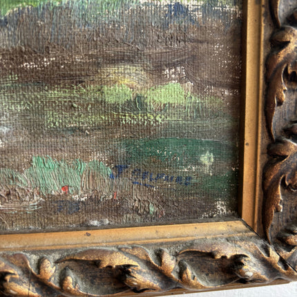 Vintage Landscape Oil Painting "Framed Painting" Classic Belgique Artwork Holland Art Shop