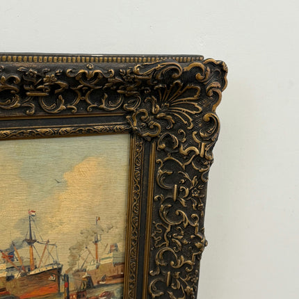 19th Century Antique Still Life Oil Painting "Wooden Frame" Artwork Holland Art Shop