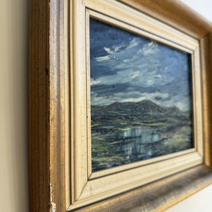 Handcrafted Landscape Oil Painting "Gilded Frame" Vintage Small Art Holland Art Shop