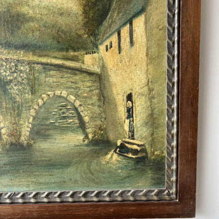 Original Oil Painting Landscape "Stone Bridge" Striking Large Artwork Holland Art Shop