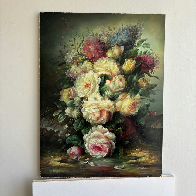 Classic Floral Still Life Oil Painting "Peony Bouquet" Expressive French Art Holland Art Shop
