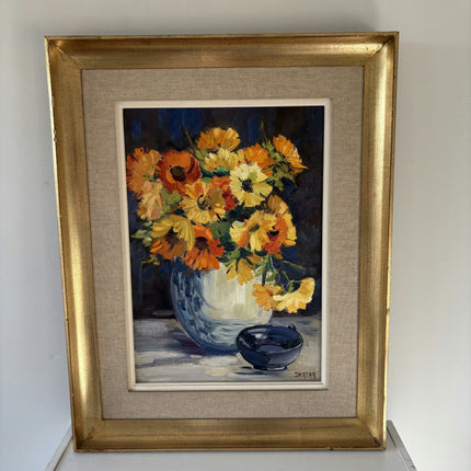 Handcrafted Still Life Oil Painting "Flower Vase" Traditional Art Holland Art Shop