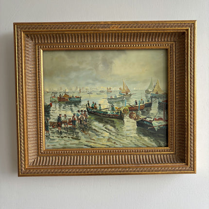 Authentic Figurative Oil Painting "Gilded Frame" Expressive Small Artwork Holland Art Shop