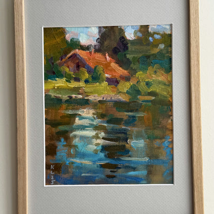 Expressive Landscape Oil Painting "Framed Painting" Original Small Art Holland Art Shop