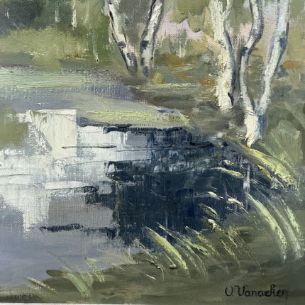 Authentic Landscape Oil Painting "Silver Birches" Elegant Large Artwork Holland Art Shop