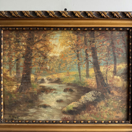 Antique Landscape Oil Painting "Gilded Frame" Detailed Art Holland Art Shop